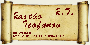 Rastko Teofanov vizit kartica